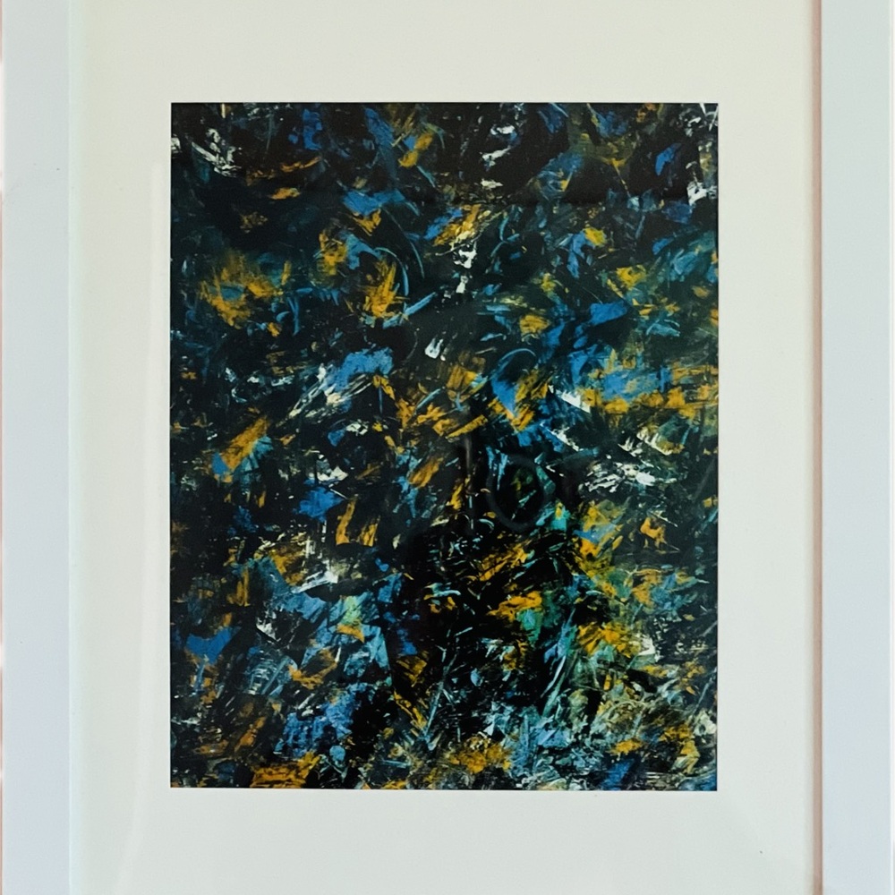 Abstract Art Print in White Frame
